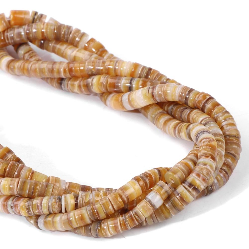 Colorful 4-6MM Natural Flat Shell Beads Heishi Pearl Charm Beads For Jewelry Making Bracelet Handmade Earring Necklace Accessory