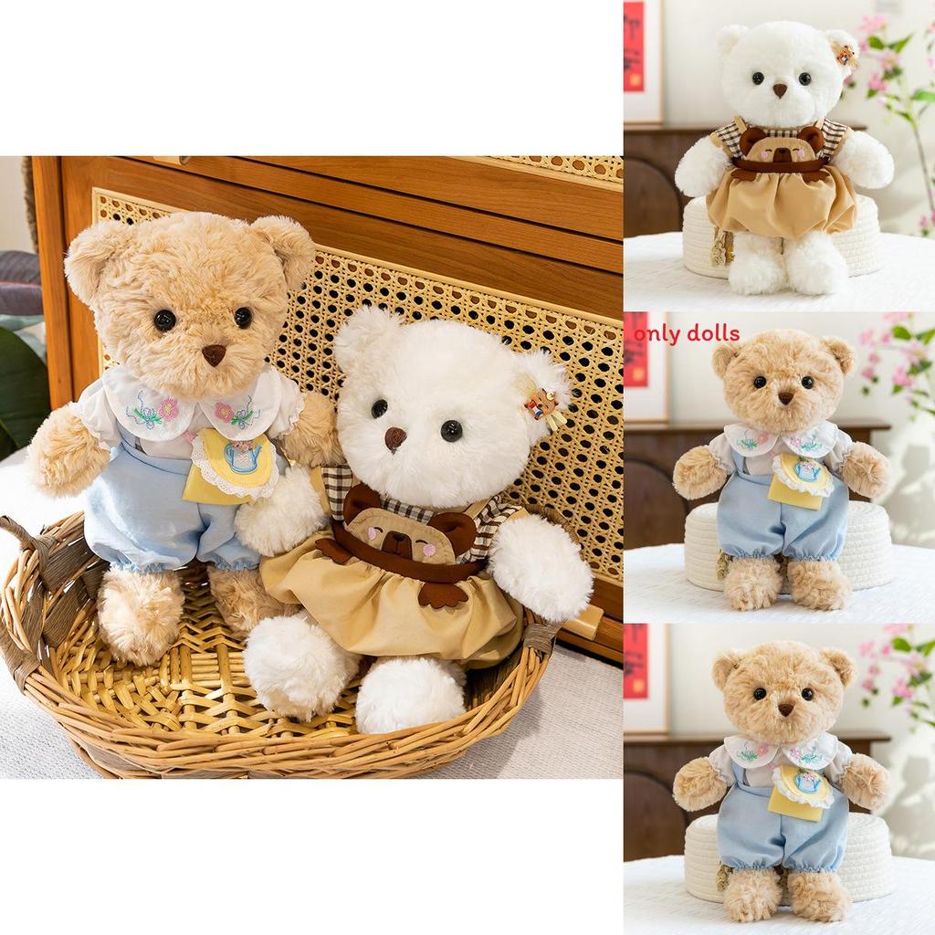 Bear Plush Toy With Cute Dress For Kids Gift And Nap Pillow