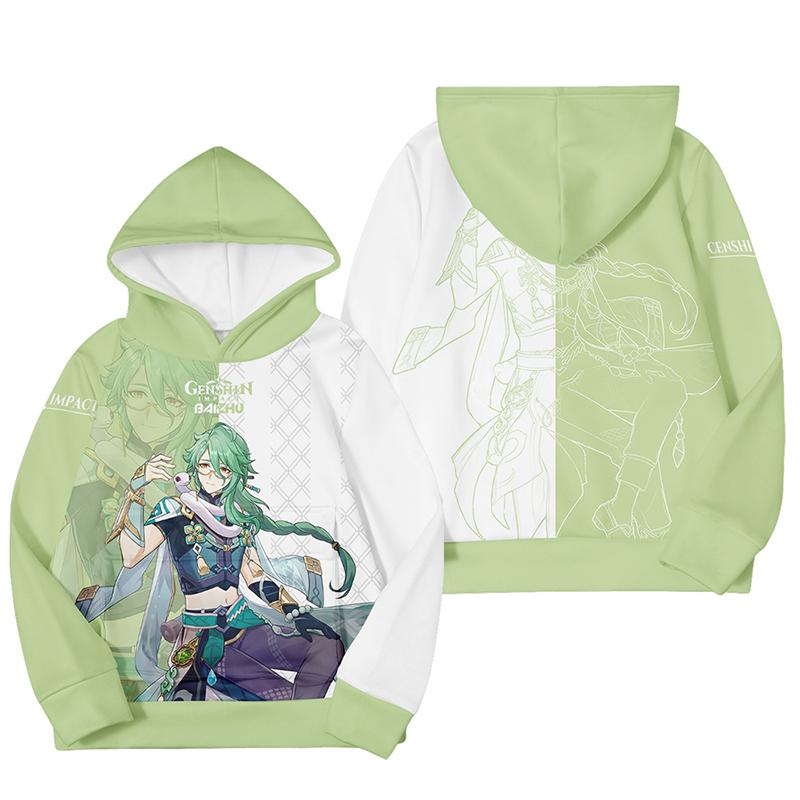 

Мужская и женская толстовка с капюшоном Genshin Impact, толстовки с графическим рисунком, уличная одежда в стиле аниме, Harajuku, повседневный пуловер с капюшоном с принтом, кофты