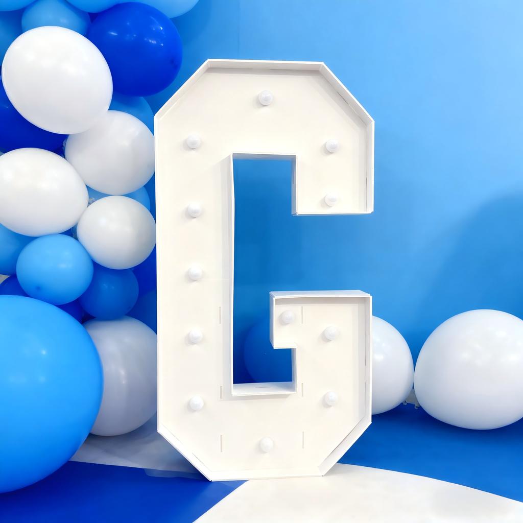 With Warm Lights 1Pc 120cm DIY LED Letter Light 3D KT Board Party Decoration Suitable for Birthday Party,Anniversary DIY Gifts