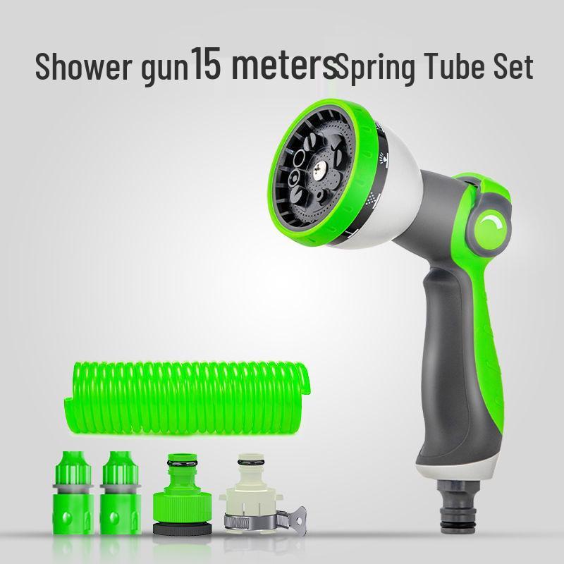 Teleskopická vysokotlaká vodní hadice a multifunkční tryska pro mytí aut a domácí použití