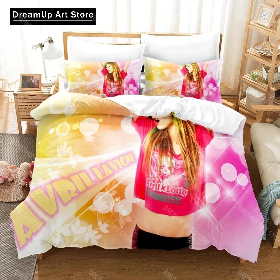 3D Printed Avril Lavigne Bedding Set Cute Quilt Cover Bed Cover With Pillowcase Twin Single Queen King Size Boys Adult Home