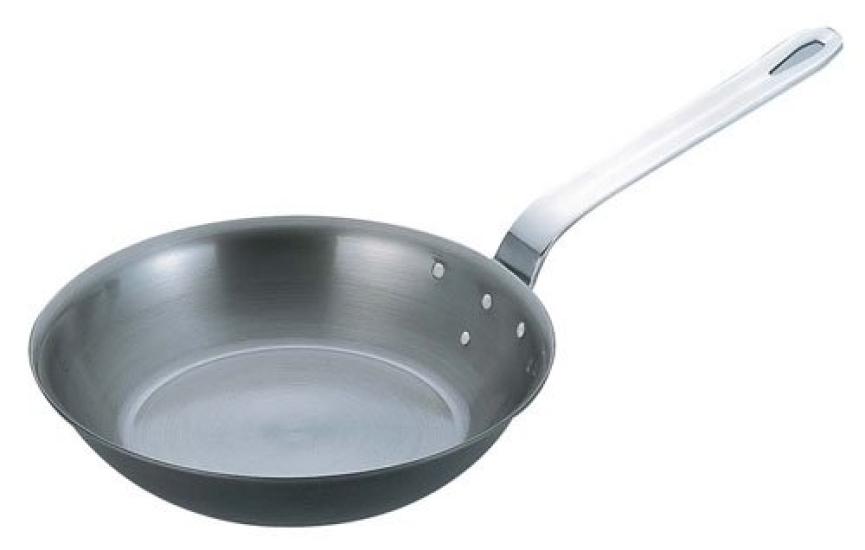 Endo Shoji Commercial TKG Cast Iron Blue Frying Pan 22cm FC-22 Body: Iron Handle: Stainless Steel AHLV203