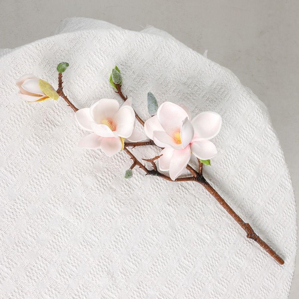 Luxury Simulation Big Magnolia Artificial Fake Flowers Artificial Magnolia Flower  Office