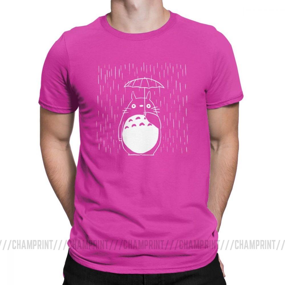 Rainy Day Men S T Shirt Japan Anime My Neighbour Totoro Funny Tees Short Sleeve Round