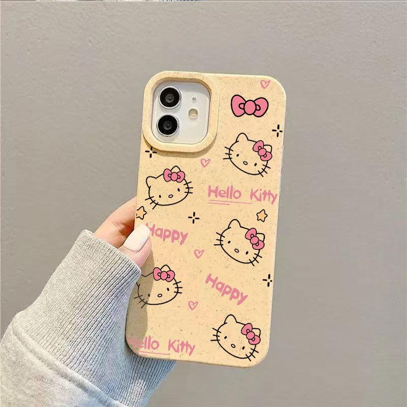 Odporne na upadki Matowe Etui Kitty na Cały Ekran dla iPhone 15/16 Pro