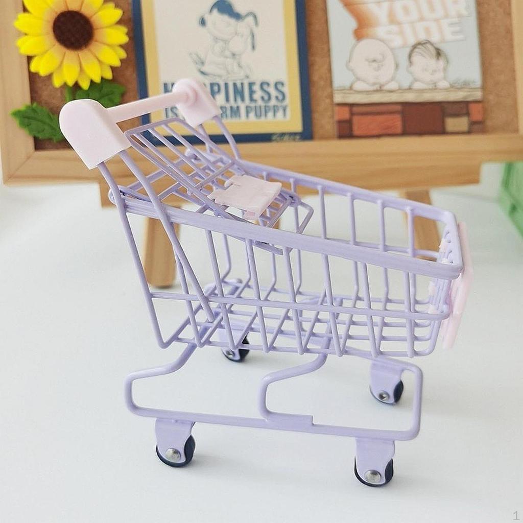 Mini-Einkaufswagen, Supermarkt-Handwagen, kleiner Trolley für Kinder