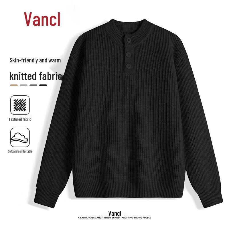 VANCL Men's Henley Neck Knit Sweater