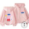 Fashion Kids Zipper Hooded Sweatshirt Cute Cartoon Autumn Winter Casual Street Wear Peppa Pig Children 3 14