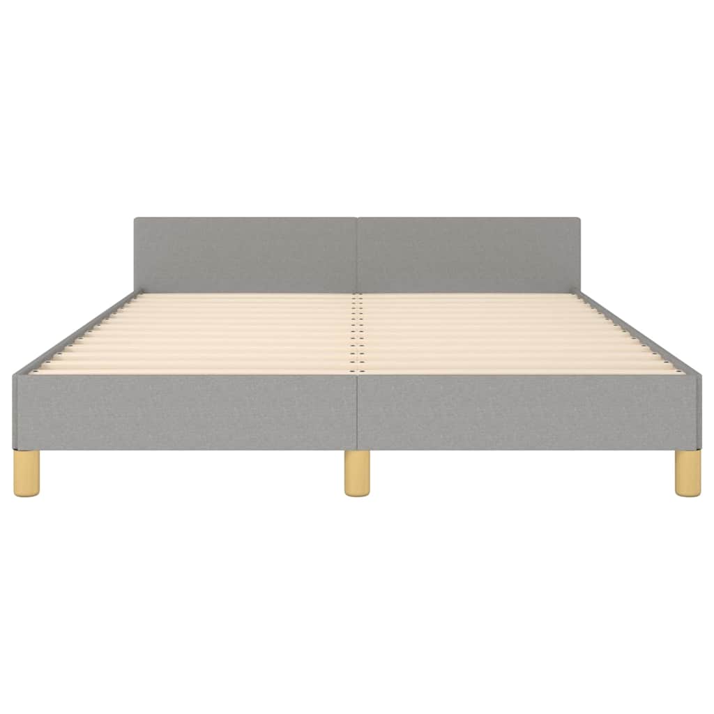 vidaXL Bettgestell ohne Matratze Hellgrau 140x200 cm Stoff