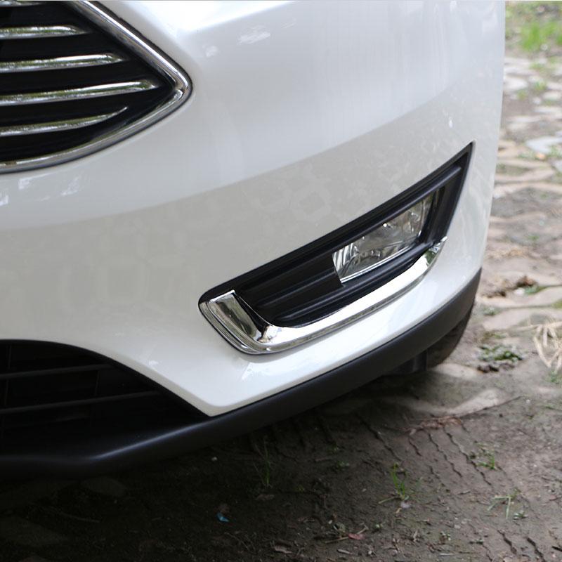 2 Stück ABS Chrom Nebelscheinwerfer Augenbrauen Nebelscheinwerfer Rahmen Aufkleber für Ford Focus MK3 2012-2015 Autozubehör