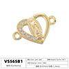 ZHUKOU Golden-plated Brass Catholic Virgin Mary Pendant Crafts Double Holes DIY Bracelet Necklace Accessories