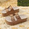 Fashion Women Platform Slippers 2025 New Summer Women Shoes Designer Flat Sandals Outdoor Floral Ladies Beach Slippers Slides Women