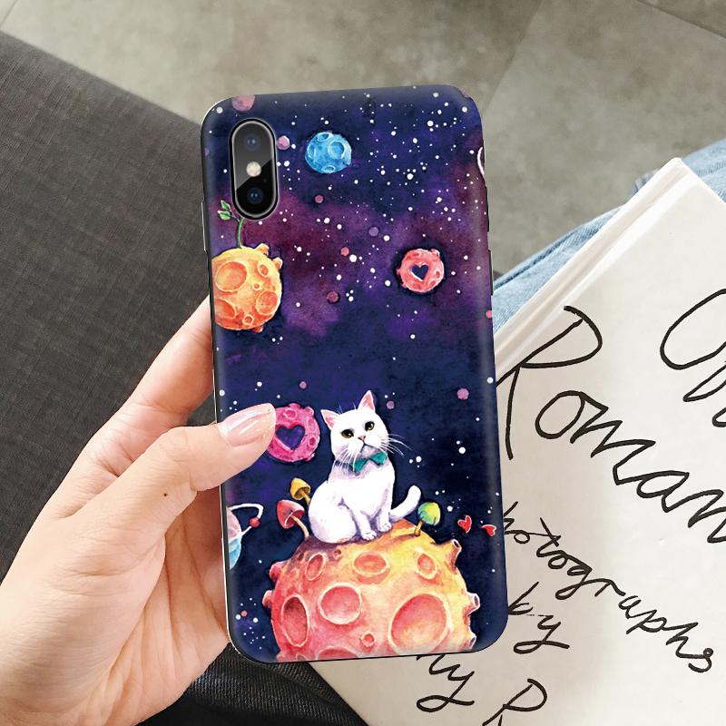 Pattern Cell Phone Star Elegant Silicone TPU Painted Star Cat Pattern Mobile Phone Case for ...