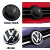 hijk1 Black car Front Grill Emblem Rear Trunk Badge Logo Golf 6 7 7.5 MK6 MK7 MK8 Polo 1set For Volkswagen VW Sticker Accessories