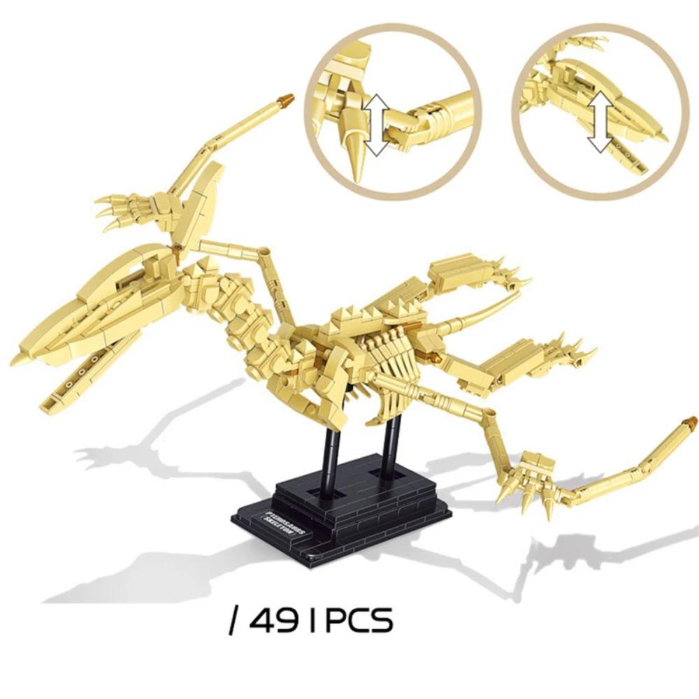 Dinosaur Skeleton Fossils Building Blocks Jurassic Park World Tyrannosaurus Rex Model Bricks Toys For Children Boy Gifts