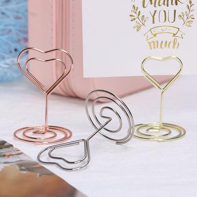 Wedding Party Desktop Decoration Place Card Holder  Romantic Heart Diamond  Photo Clip Cool Table Number Stand Desk  Accessories