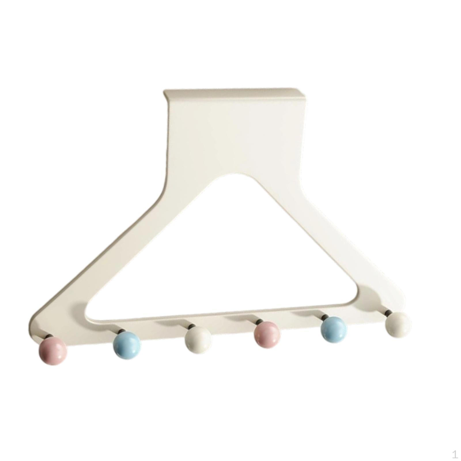 

Door Hook Rack with 6 Hooks for Hanging Items in Bedroom light colors