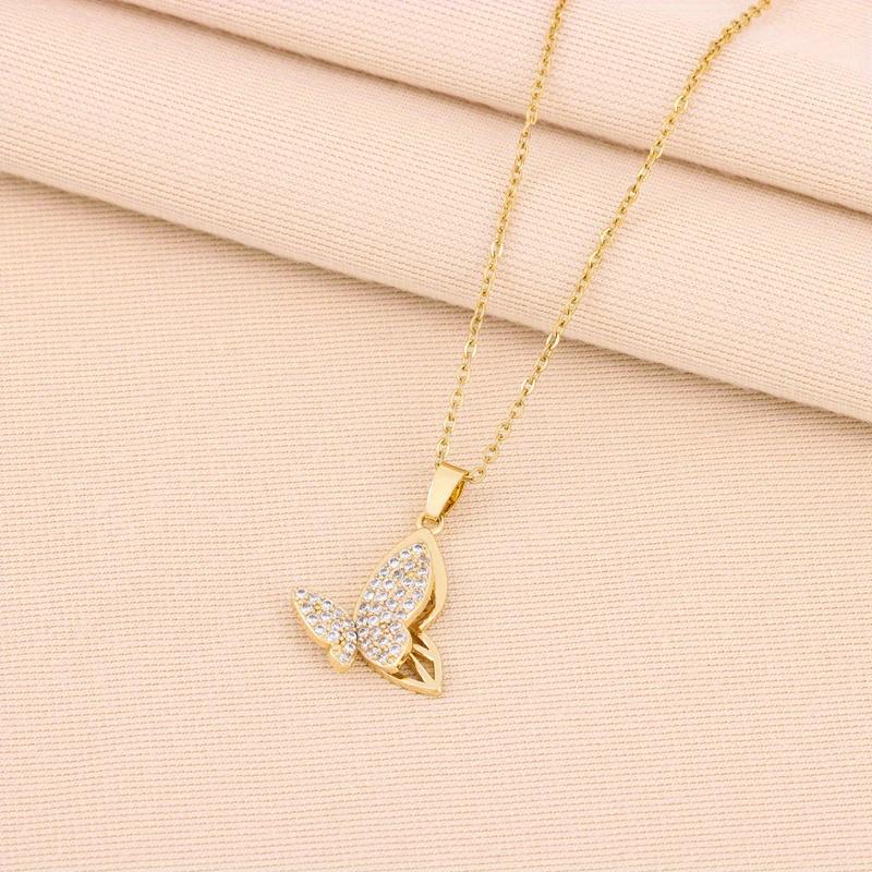 New Temperament, Light Luxury Butterfly Pendant Necklace, Ladies' Cute Women's Necklace, Ladies' Wedding Jewelry