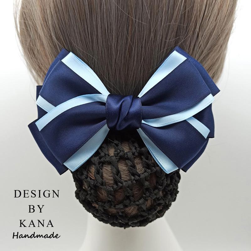 Women's Blue Flower Hair Net & Hairpin for Professionals