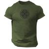 Vikings Shield T Shirt Gym Clothing Bodybuilding Workout Thor Odin Gymwear Top