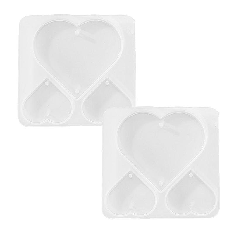 

Heart Star Epoxy Resin Mold Wall Hanging Decoration Pendant Charms Resin Casting Molds for DIY Beads Curtain Crafts 1