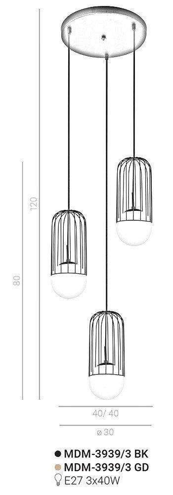 Hängeleuchte Matty MDM-3939/3 GD Italux