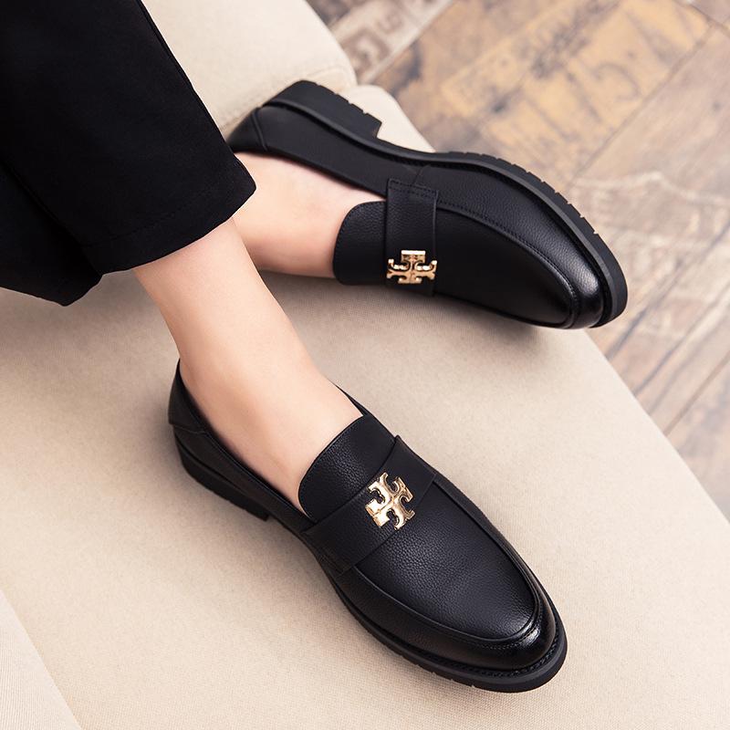Dress pointed lazy shoes British young hairstylist small leather shoes