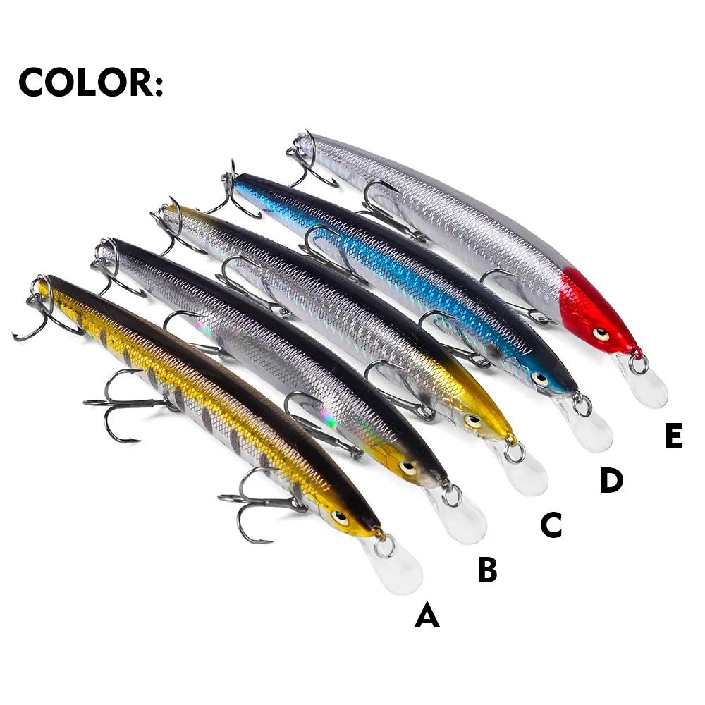 5pcs Fake Fish Baits 9g/18.5g Minnow Wobblers Noisy Fishing Lures Shore Casting Hard Baits Sea Bass Swimbaits Artificial Tackle 11.5cm-9g