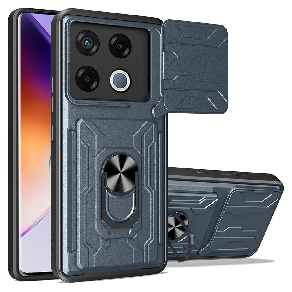 For Infinix GT 20 Pro 5G Case PC+TPU Kickstand Phone Back Cover with Camera Slider