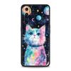 Soft TPU For Realme 11 10 9 Pro Plus GT2 GT3 GT5 C21 C25 C35 C53 C55 C67 Pro 5G Phone Case Cute Color Starry Sky Black Cat Capas
