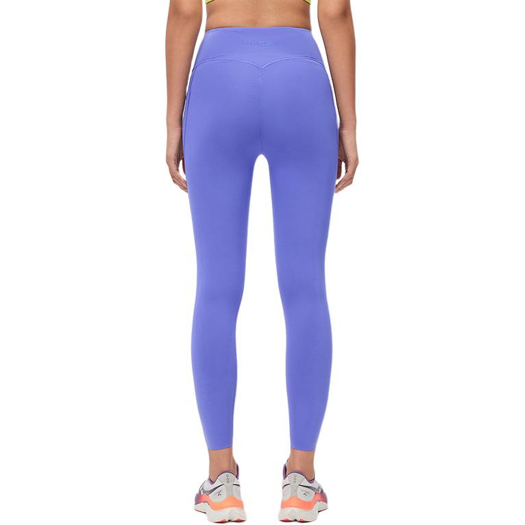SAUCONY Logo Breathable High-Waisted Slim Fit Sports Leggings Women Leggings Light-Purple Blue SC1249036A-BL36