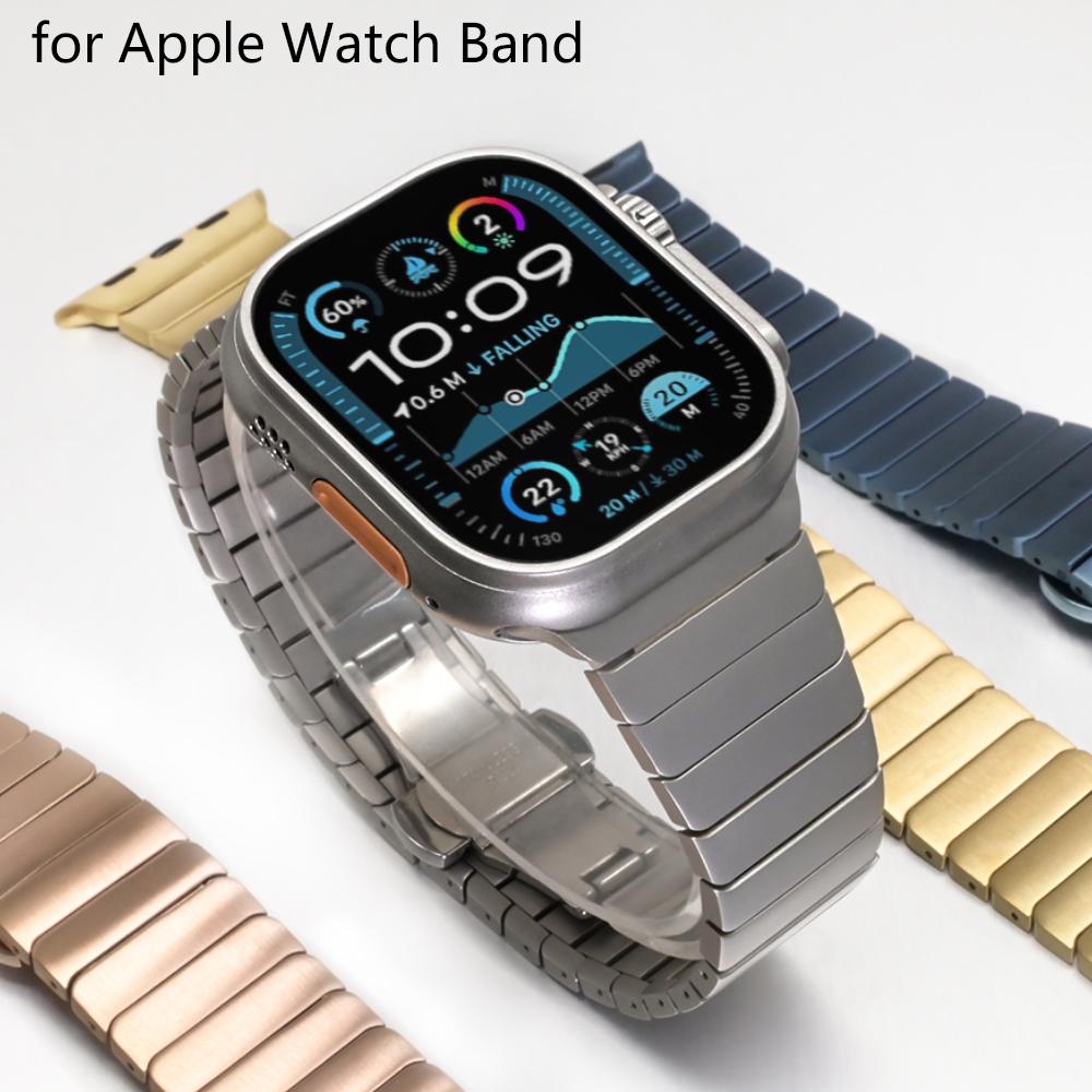 Stainless Steel Band for Apple Watch Ultra 3 2 1 49mm 11 10 46mm 42mm Luxury Strap for Iwatch 9 8 7 6 5 4 Se 44mm 40mm 45mm 41mm
