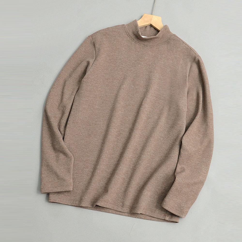 Men's Women's WInter Autumn Woollen Natural Silk Turtleneck Sweater Thermals Undershirts Blouse Tops T-Shirts For Men Korean Clothes