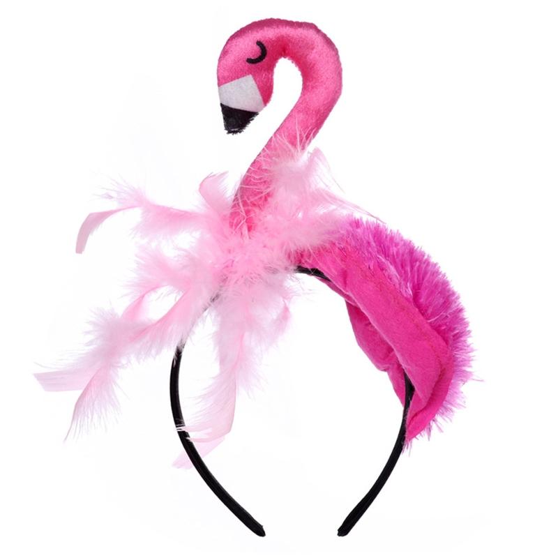 

Cute Animals Stuffed Flamingo Hair Hoop Women Headband Makeup for Head Band for Photoshoot Christmas Hair Accessories 1