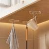 Large Heavy Duty Adhesive Hooks, No Drilling Required Transparent Plastic Suction Cups, Thickened Heart-Shaped Wall Mount, Suitable for Kitchen