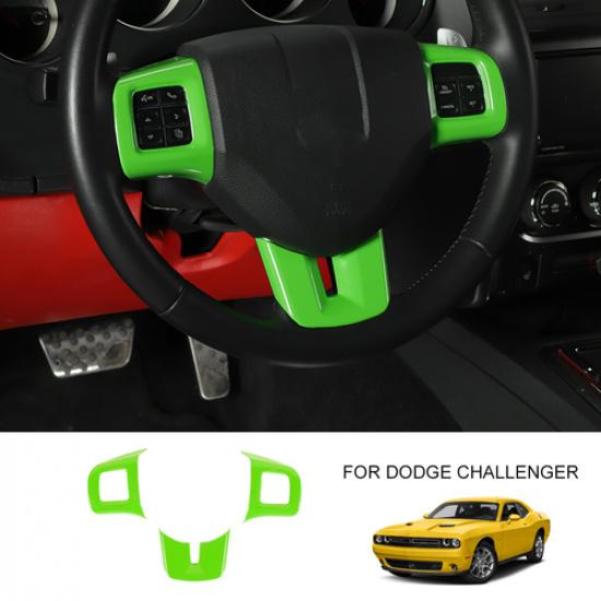 Interior Steering Wheel Moulding Cover for Dodge Challenger/Charger 09-14 Green