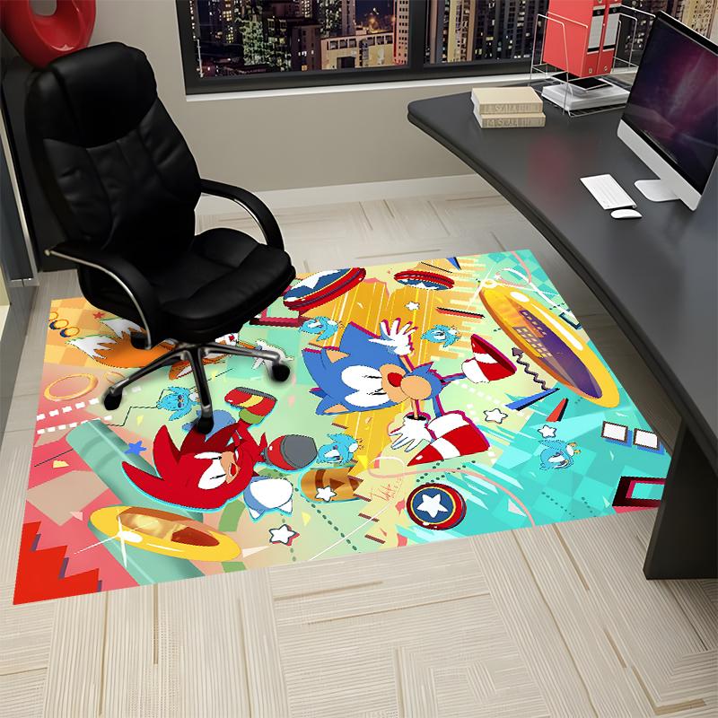 Sonic Printed Carpet, Rug for Office Chair Living Room Bedroom Kitchen Room Decor Gifts.