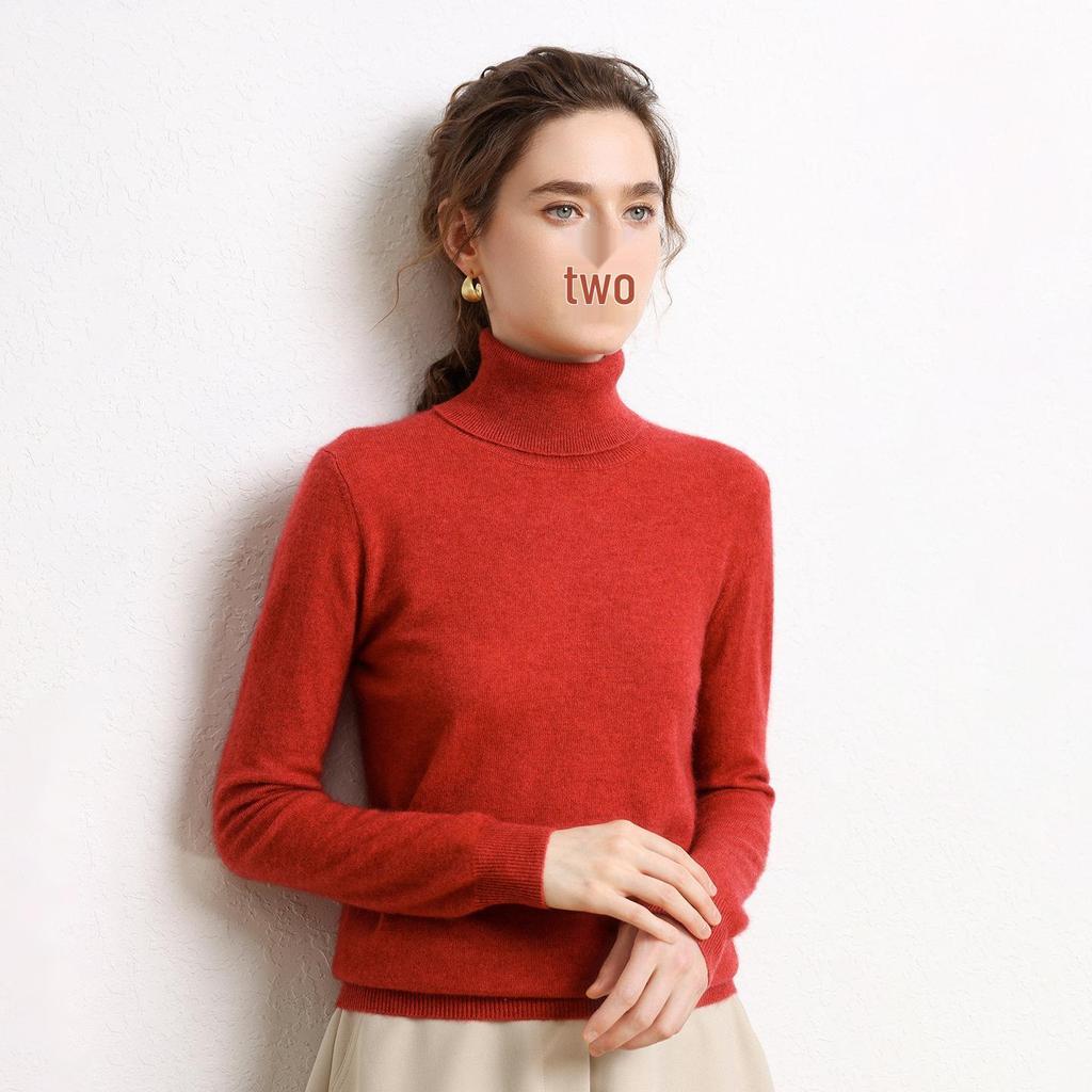 Cashmere High-Neck Loose Knit Sweater - Versatile Autumn/Winter Casual Top
