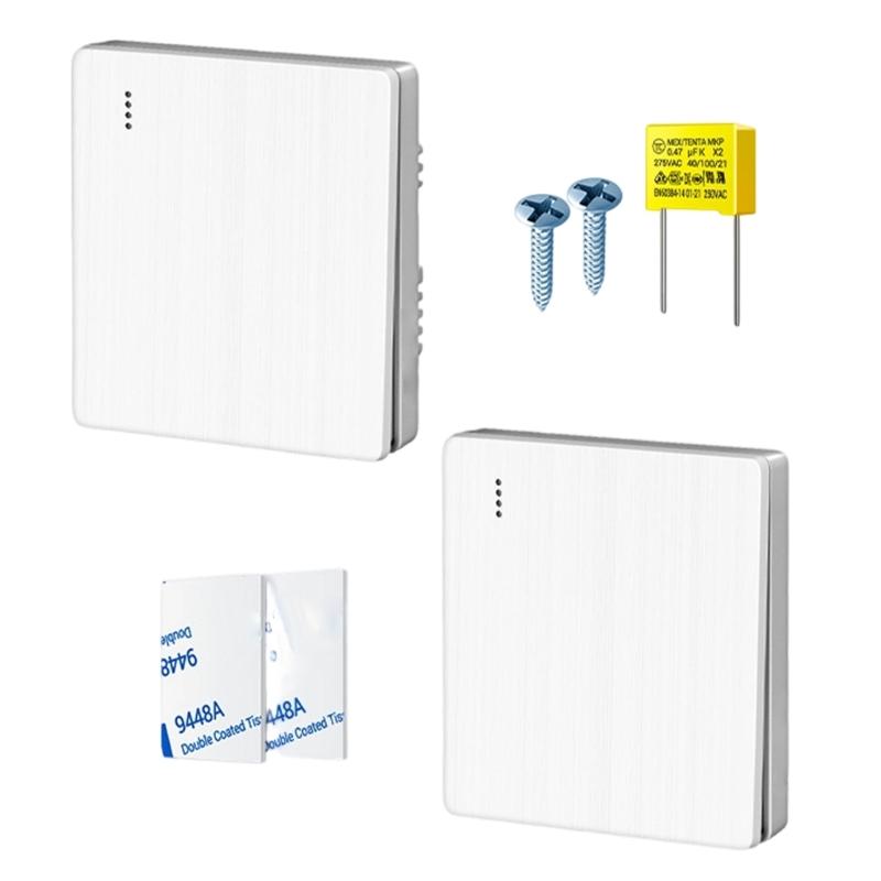 

Cordless Remote Control Switches 86 Type No Wiring Required High Load Capacity 10W 100W Stable Home Lighting Solution