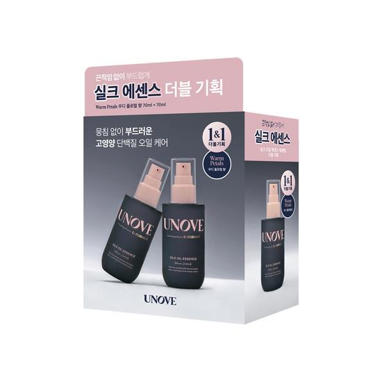 Unove Silk Oil Hair Essence 70ml x 2 (Choose 1 of 2 types) (Tender Bloom/Warm Petal)