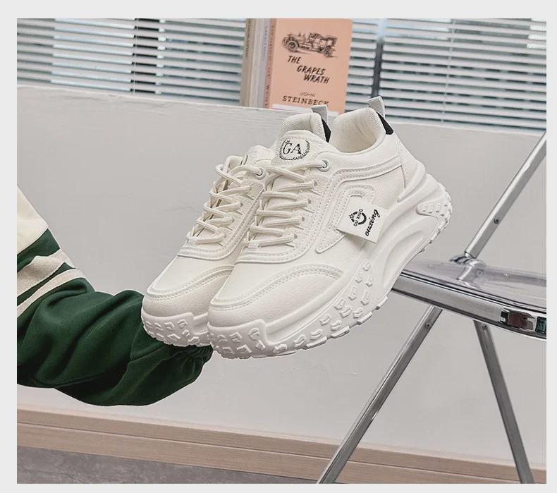 Жіноче корейське взуття Dad Shoes - 2025 Весняні кросівки для бігу та повсякденного життя, на товстій підошві, для підвищення росту, Q029