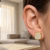 Rhinestone Ear Studs Lightweight Sparkling Stud Earrings Elegant Daily Wear Earrings Jewelry for Women Men Party Accessories