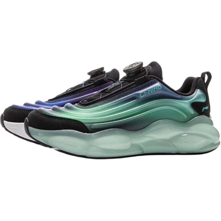 Li Ning Kids Sports Lifestyle Series Comfortable Versatile Shock Absorbing Durable Low Top Running Shoes Men Sneaker Green YKCV012-3