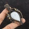 Rainbow Moonstone Pendant Copper Wire Wrapped Pendant Gemstone Handmade Pendant Titanium Beads Pendant Gift For Mom Copper Wire Wrap Jewelry