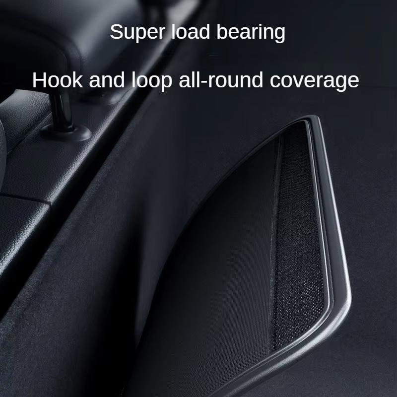 Premium Leather Car Seat Back Storage Bag, Adjustable Strap Multi-Pocket Organizer for Auto Interior