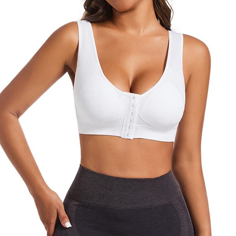 Women's Front Closure Bra Breathable Shockproof Sports Bra Vest Style Bra
