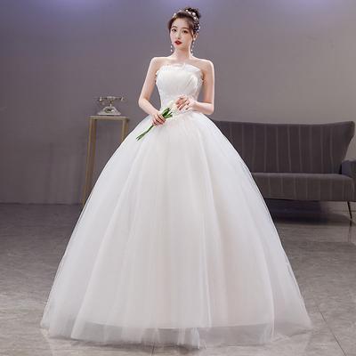 Vestido de casamento noiva estilo coreano, um ombro, mulheres grávidas, tamanho grande, simples, estúdio fotográfico, nó, primavera, noiva, casado, sete mangas