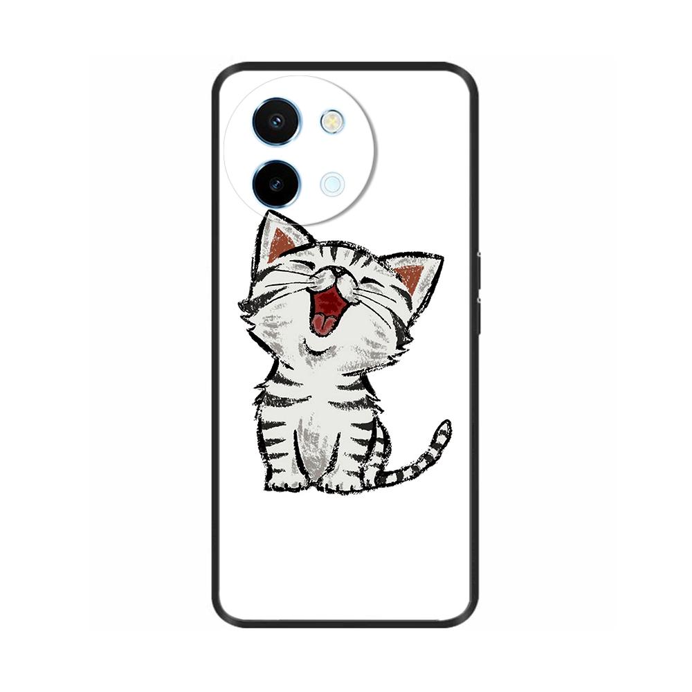For Vivo Y38 5G Phone Case Painted Soft Black TPU Silicone Bumper For Vivo Y38 Y200i Y200t T3x Protective Back Cover Cases Capas