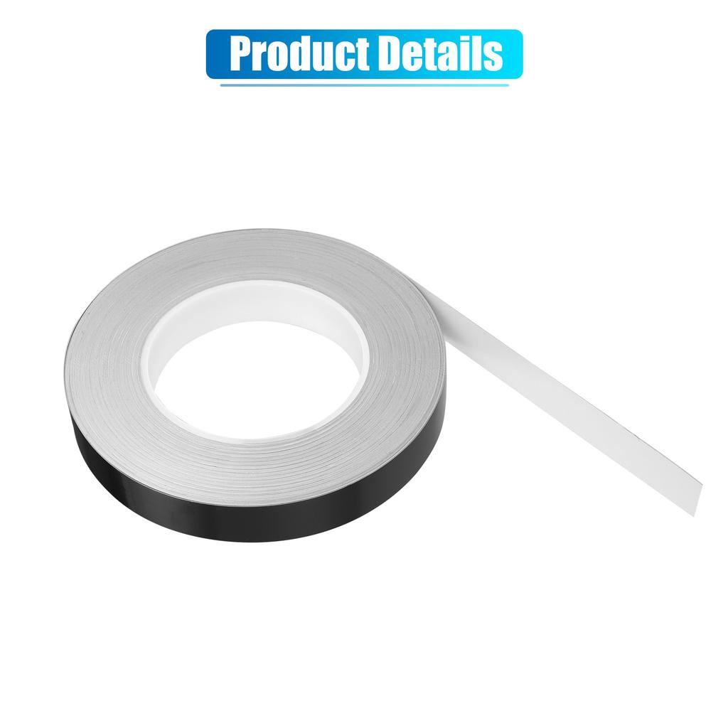 X AUTOHAUX 164ft Decorative Strip Waterproof Reflective Tape Sticker, Vehicle Warning Tape Black 20mm